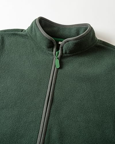 Image of Toddler Boys Girls Fleece Jacket Lightweight Fall Spring 2-12 Years | Soft Anti-Pilling Fleece, Easy Zip-Up, Hand-Warm Pockets, Windproof Stand Collar, Wear Alone or as Layer, Ideal for School