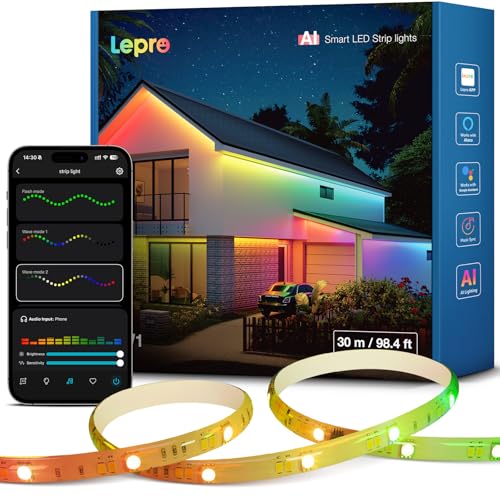 Lepro SW1 AI Smart Outdoor LED Strip 98.4FT