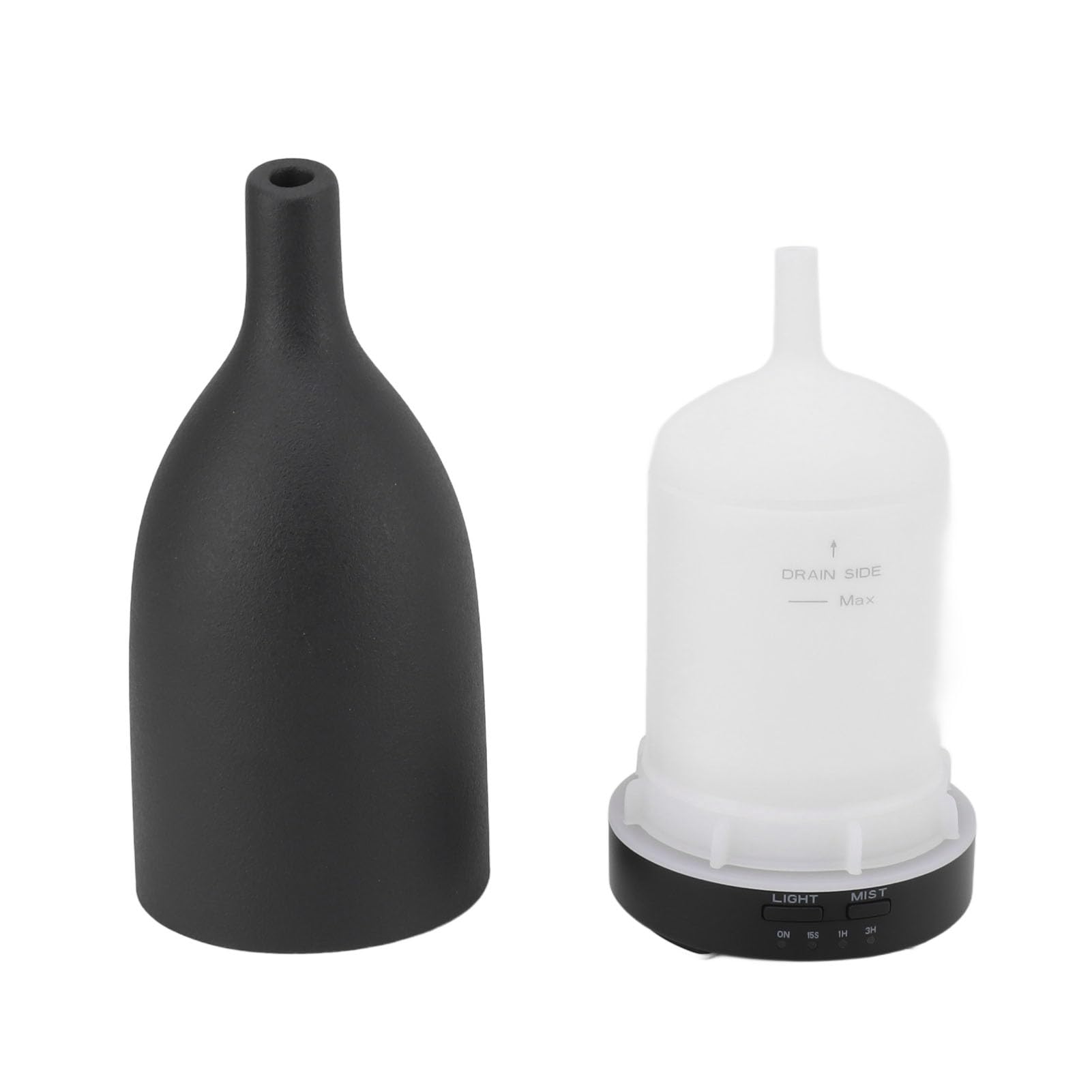 Fdit Ceramiczny Dyfuzor Olejków Aromaterapeutycznych, Ultradźwiękowy Nawilżacz Chłodnej Mgły o Pojemności 120 Ml z Automatycznym Wyłączaniem, Długotrwały Zapach, Cicha Praca do (wtyczka UE)
