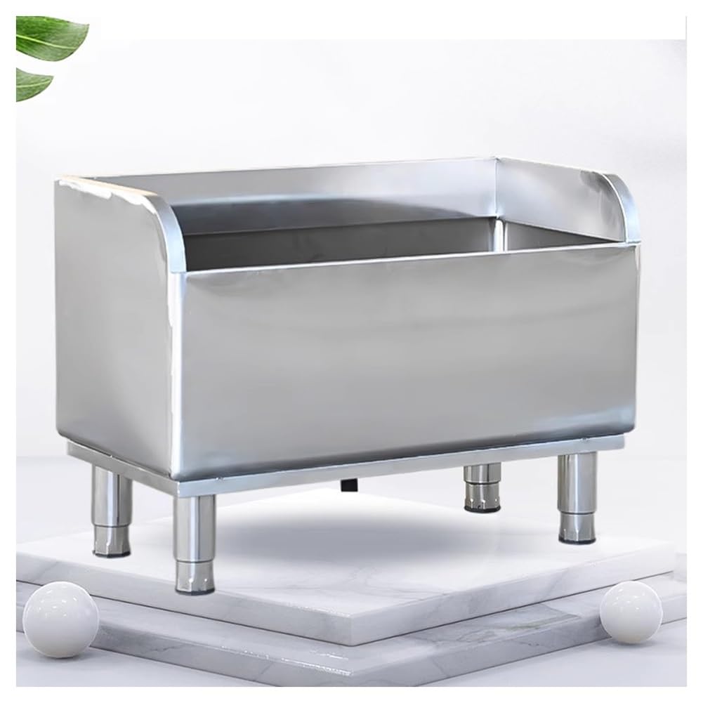 AYCDL Commercial Floor Mop Sink with Deep Basin, 304 Stainless Steel Mop Sink with Drainage/Strainer, Easy Water Disposal,Silver-60x41x60cm,Silver-100x41x60cm