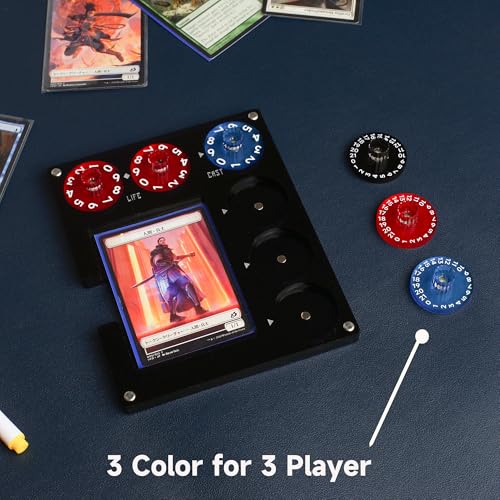 Aizesuro Translucent Acrylic Commander EDH Command Zone Tray Panel with Life, Damage, Cast Dial Counter Compatible with Magic The Gathering Deck, MTG Life Counter Accessories by Aizesuro - Image 5