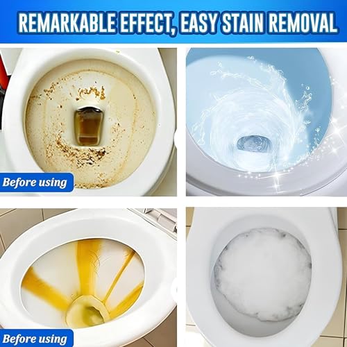 Image of Toilet Active Oxygen Agent Cleaner Toilet Powder with Super Active Cleaning Liquid Agent, Can Effectively Remove Stubborn Dirt from Etc- 250 Gram+100 Ml (WHITE)