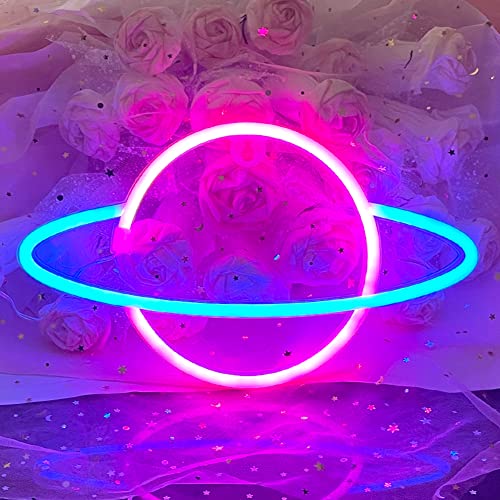 Planet Neon Sign LED Neon Lights Sign LED Planet Neon Signs Wall Decor USB or Battery Powered for Bedroom Kids Living Room Bar Christmas Gaming Room - Image 4