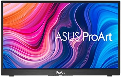 ASUS ProArt Display 14” 1080P Portable Touchscreen Monitor (PA148CTV) - Full HD, IPS, 100% sRGB/Rec.709, Color Accuracy ΔE < 2, Calman Verified, USB-C Power Delivery, Micro HDMI, Tripod Socket,Black