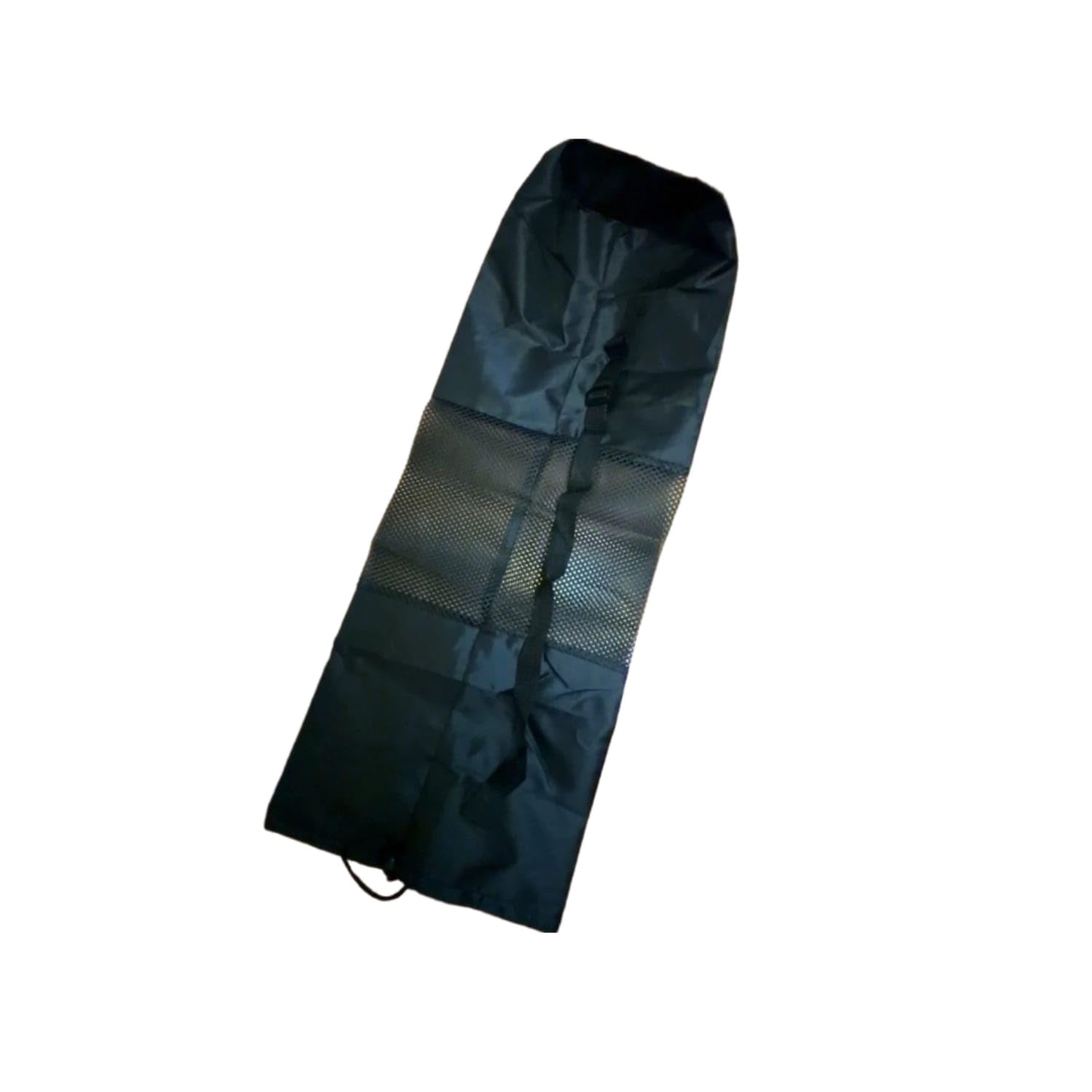 Mesh Panel Cylindrical Fitness Mat Carrier Drawstring Opening Fitness Mat Bag Woven Textile Sports Storage Single Shoulder Strap, 185-80-8mm-image-10