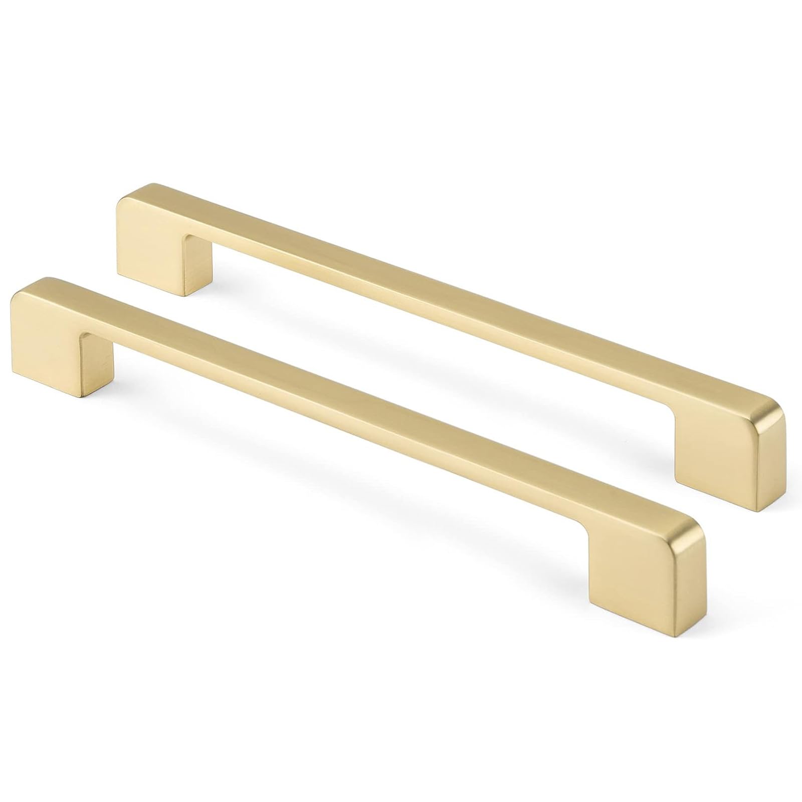 Rergy 7.5inch Gold Cabinet Pulls Zinc Kitchen Cabinet Handles - 2 Pack Gold Drawer Pulls Brushed Brass Cabinet Pulls Zinc Alloy Gold Handles for Dresser Drawers Modern Kitchen Handles — image 1