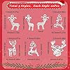 SUNNYCLUE 1Boîte 50Pièces Breloques de Cerf de Noël Breloques de Renne en Argent Antique Cerf Petite Tête de Wapiti Breloque Animale Bois de Cerf Mignon Animaux Breloques en Alliage Breloques pour la #1