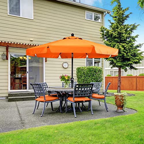 ABCCANOPY 230cm Sonnenschirm im Freien Wasserabweisende Bespannung -Gartenschirm Marktschirm,Orange – Bild 7