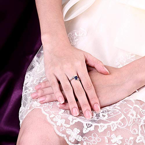 Romantic Heart Crystal Silver Plated Ring