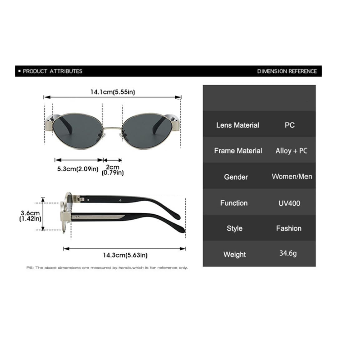 Occhiali da sole di lusso da donna con rivetti in metallo stile retrò, occhiali punk alla moda con protezione UV400, occhiali da sole sfumati da uomo
