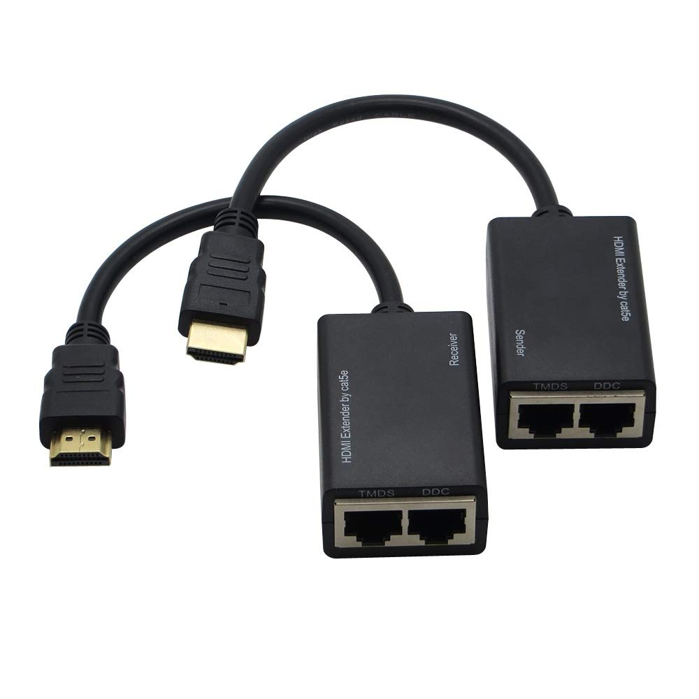 Microware New HDMI Over RJ45 CAT5e CAT6 UTP LAN Ethernet Extender Repeater 1080p-image-9