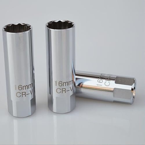 Miniatura 6 de OSOF - Juego de llaves de bujía de 0.551 in y 0.630 in, herramienta de extracción de 12 puntos, juego de unidad cuadrada de 3/8 pulgadas