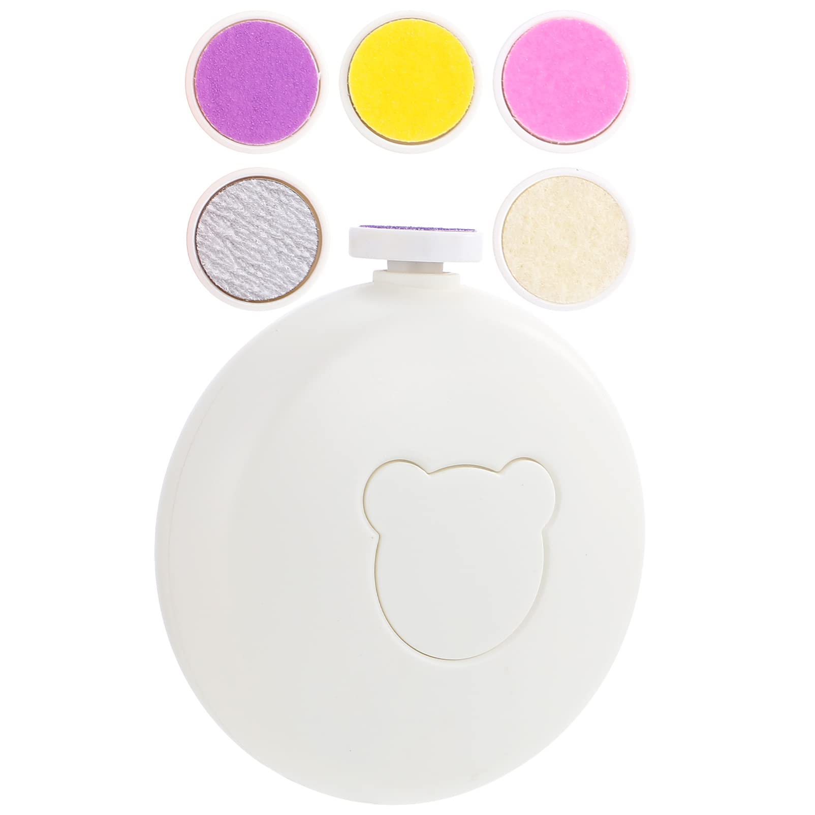 FOMIYES 4sets Elettrico Per Taglio Unghie Per Ragazzo Ragazza e Adulti Trimmer Per Unghie Portatile e Leggero Strumento Di Manicure Sicuro Per Ragazzo Ragazza e Famiglie Con Testine Di