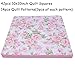 Nodsaw Layer Cake Fabric for Quilting 10 inch, Precut Fabrics Square 10x10 inch for Quilting, Print Pink Cotton Quilt Fabric Squares Bundles for Sewing DIY Patchwork Craft(42Pcs)
