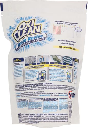 Image of OxiClean White Revive Laundry Whitener and Stain Remover Power Paks,24 Count (Pack of 4)