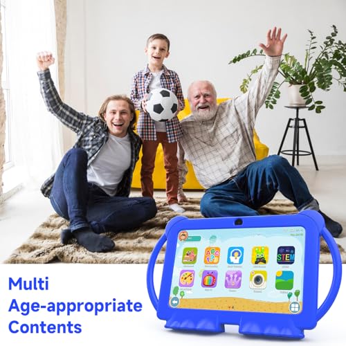 Image of 2025 Kids Tablet, Android 12 Tablet for Kids 7 Inch, 4+32GB ROM (1TB Expansion), Child with Parental Controls, BT, WiFi, Dual Camera, Shockproof Case