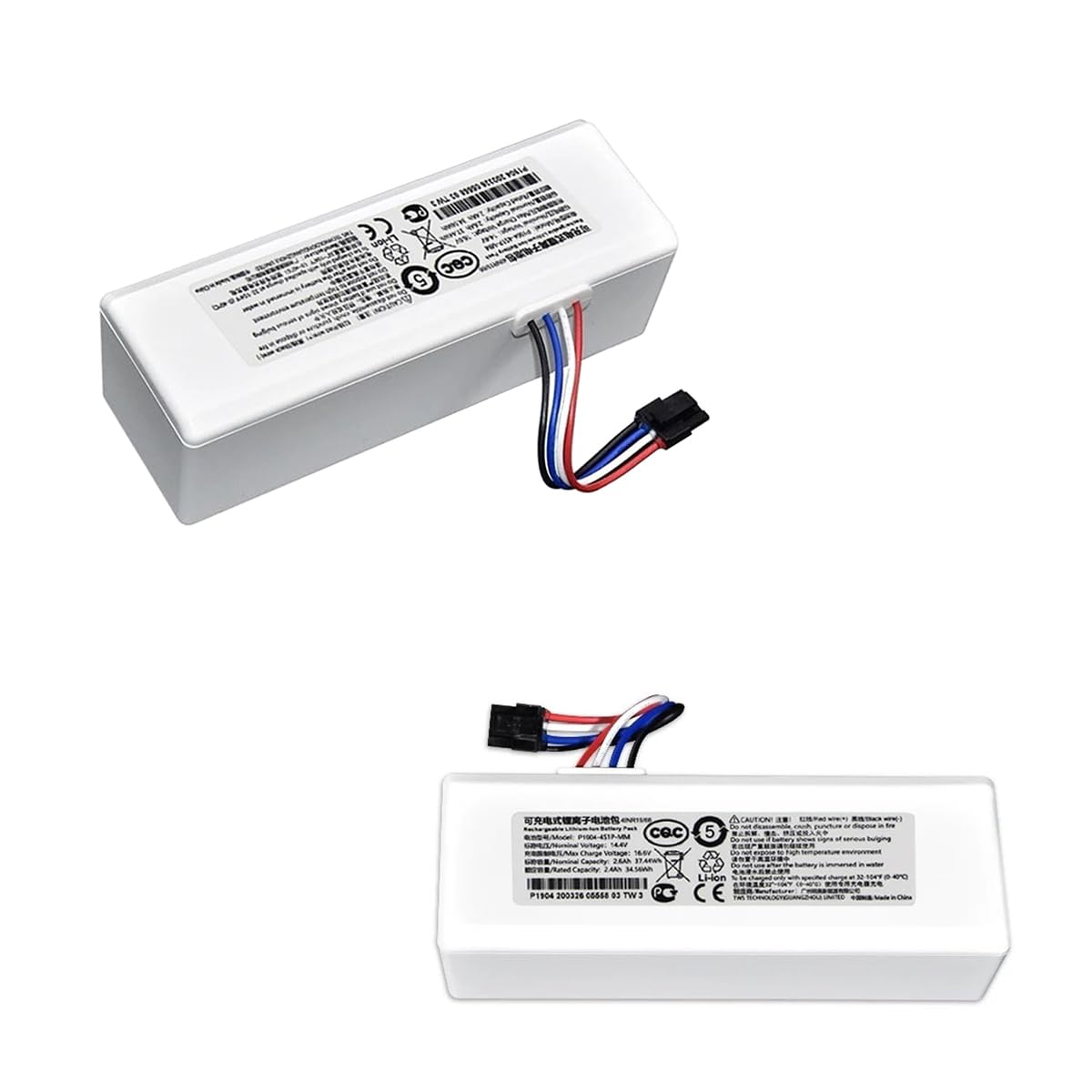 Batteria Ricaricabile 14,4V 2600mAh 5200mAh 5600mAh 6500mAh Batteria agli ioni Litio Compatibile con Batteria Backup della spazzatrice Batteria Ricambio per aspirapolvere