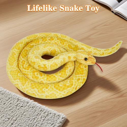 AYSYR Schlange Kuscheltier Große Baumwolle für Kinder - Kuscheltier Schlange Emulation,Schlangen Kuscheltiere für Jungen Mädchen,Snake Prank Requisiten,Schlangen Spielzeug(200 cm/78.7 in)