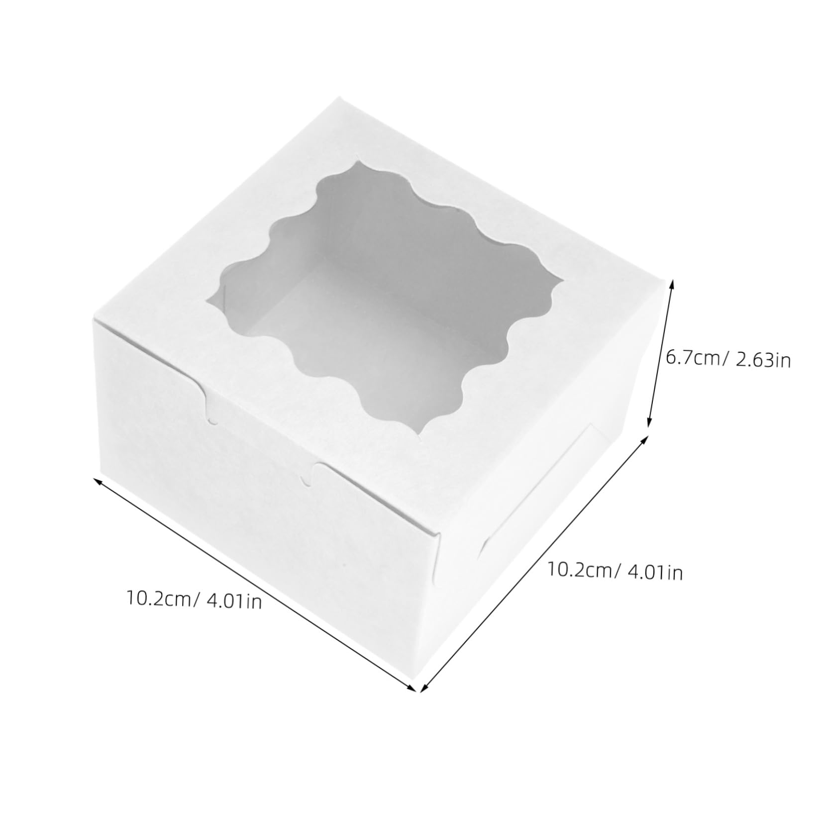Sosoport 50pcs Small Cookie Boxes with Window Versatile Cake Dessert Packaging for Treats Pastries and Takeaway at Parties Picnics Sturdy Portable Design