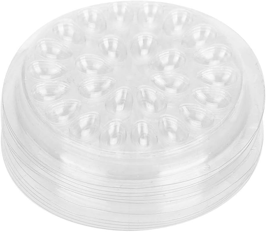 50pcs Disposable Eyelash Glue Holder, Transparent Plastic Eyelash Extension Glue Stand Pad Eyelashes Glue Pallet Gasket Eyelash Extension Holder