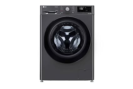 LG 10 Kg 5 Star Inverter Wi-Fi Fully-Automatic Front Loading Washing Machine with Inbuilt heater (FHP1410Z5M, Middle Black with Chrome Door, AI DD Technology & Steam)