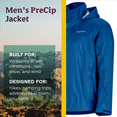Image of MARMOT Men's Precip Eco Waterproof Rain Jacket - 100% Recycled, Breathable, Lightweight, Packable Raincoat