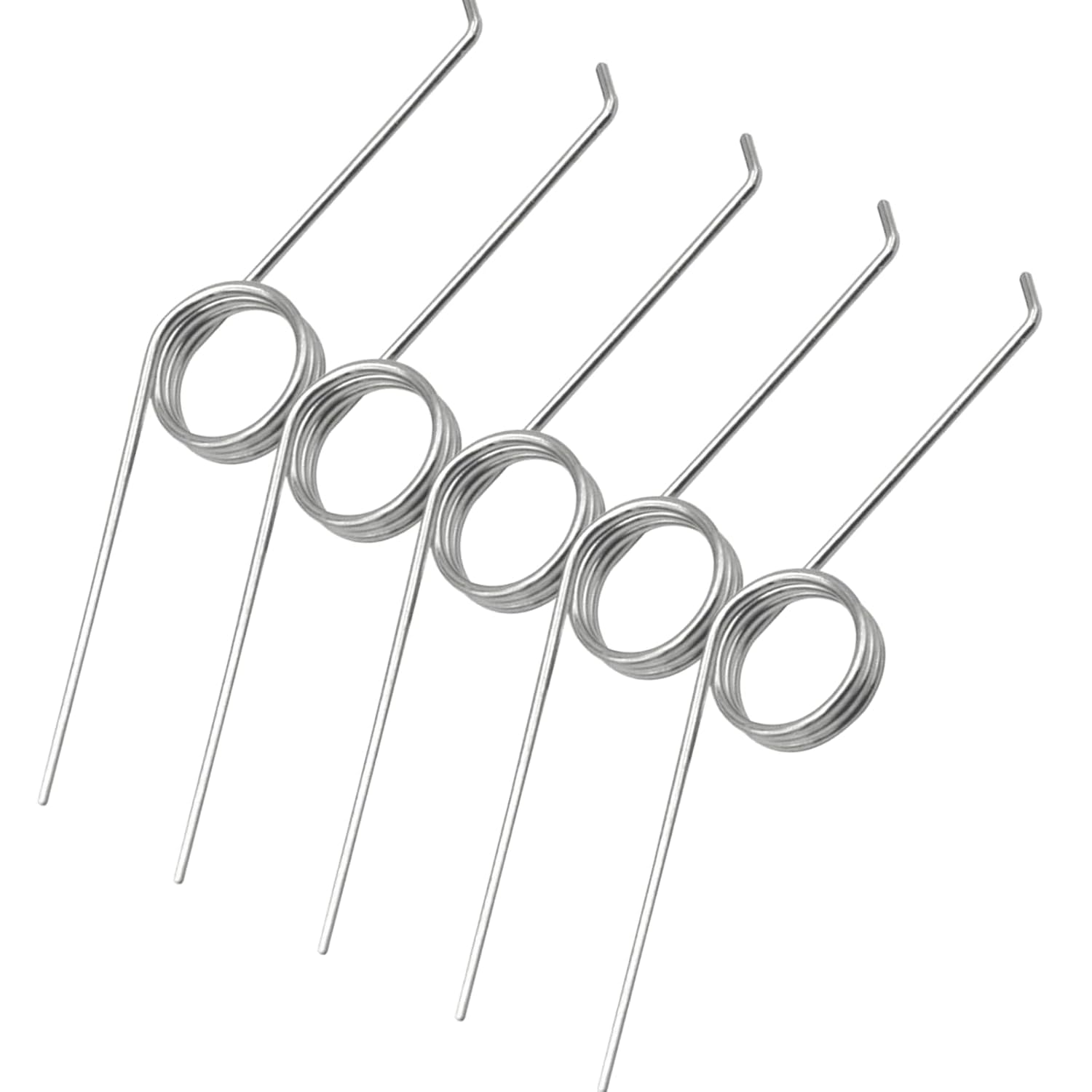 5Pcs V-Shaped Torsion Springs Kit – Multi-Angle 60/90/120/180° Steel Wire Spring, 1.2mm x10mm x3-Loop for Door Hinges, Machinery, Repair – Heavy Duty