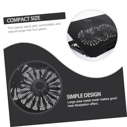 Base para portátil con ventiladores USB 14-15.6 pulgadas negra miniatura 5