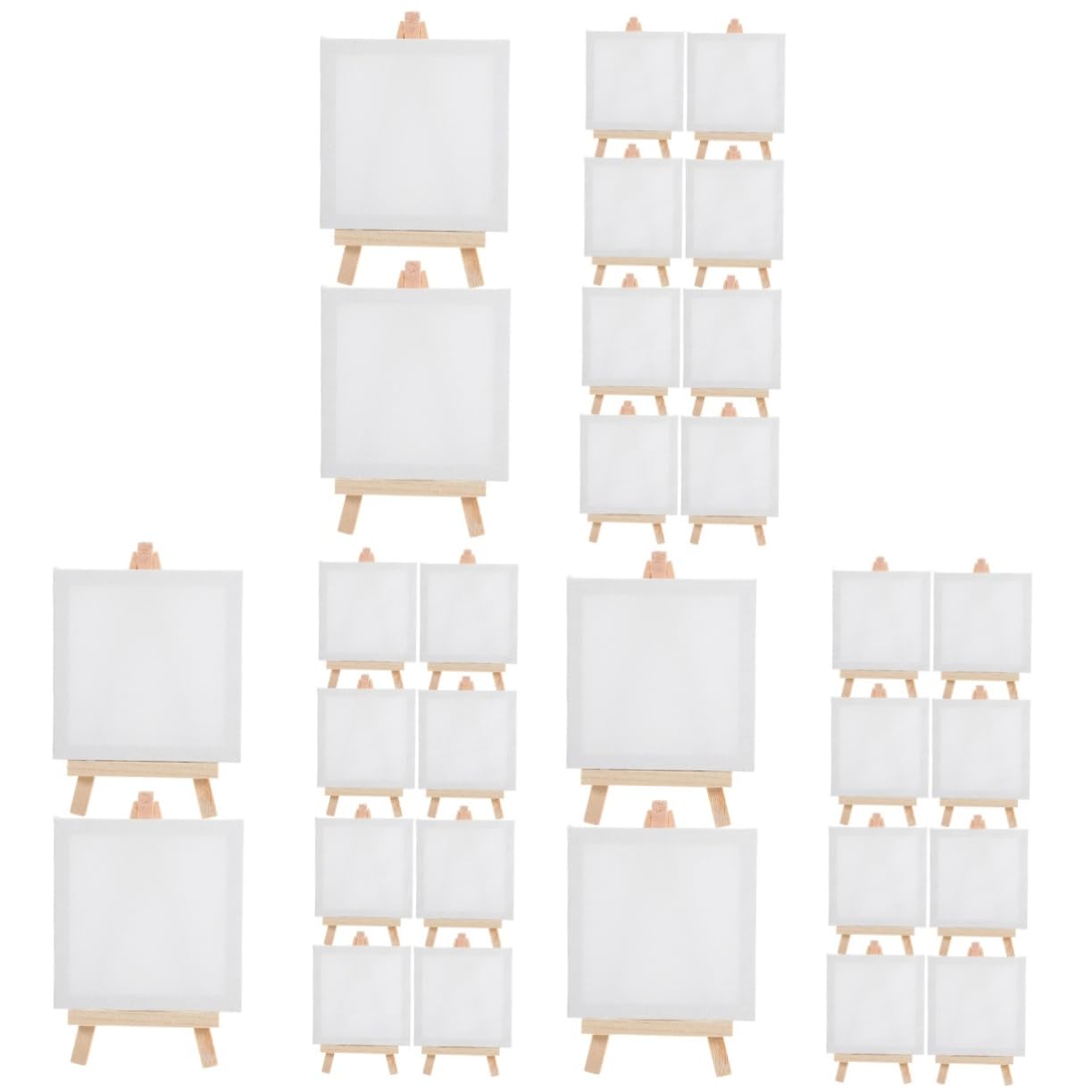 NUOBESTY 36piezas Caballetes Pequeños Decorativos Para Pintura Soportes Triangulares Para Manualidades y Proyectos De Arte Lienzos De Accesorios De Pintura Para Estudiantes De Arte