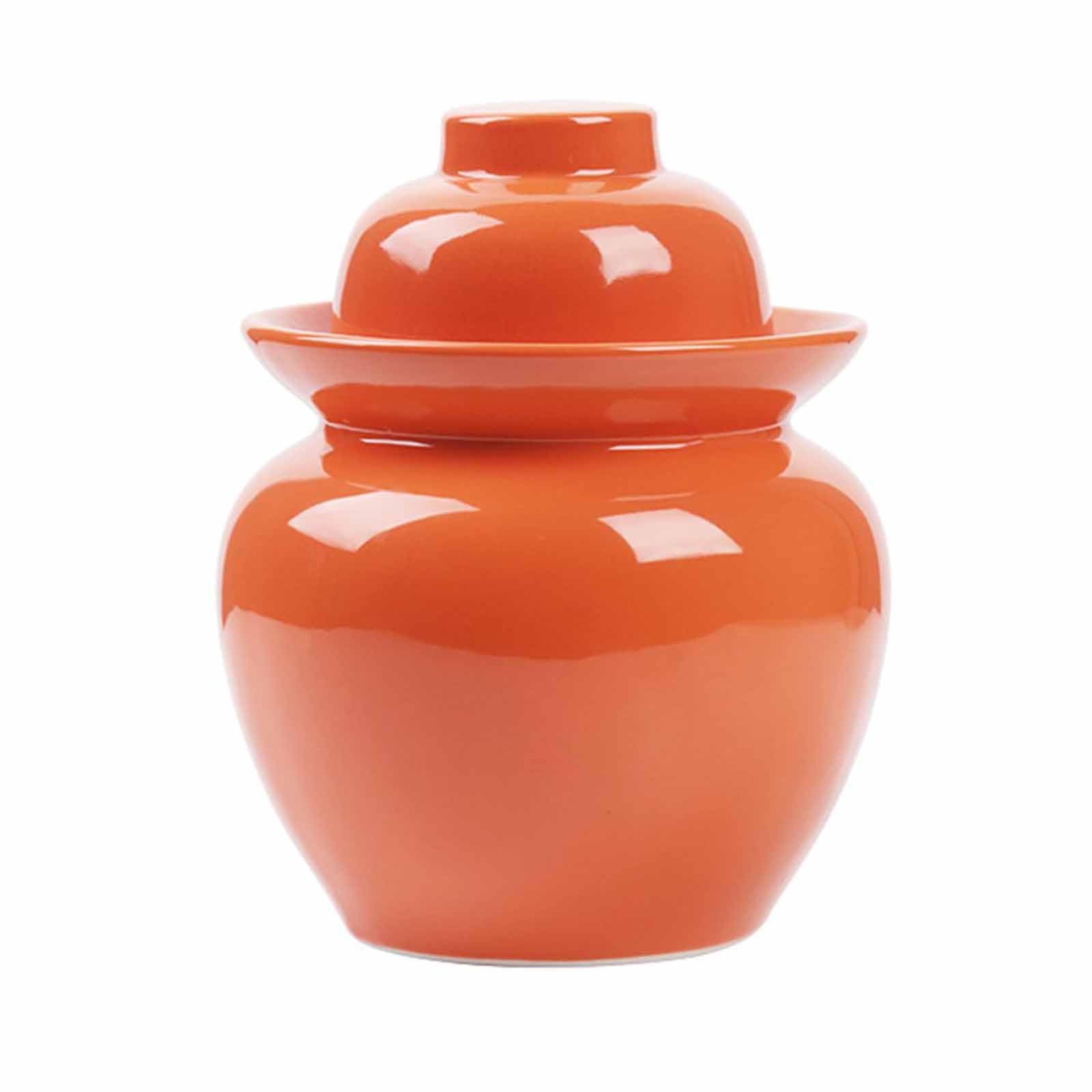 Ceramiczny słoik fermentacyjny do marynowania, garnek fermentacyjny z uszczelką wodną pokrywa śluzy powietrznej do marynowania kiszonej kapusty Kimchi