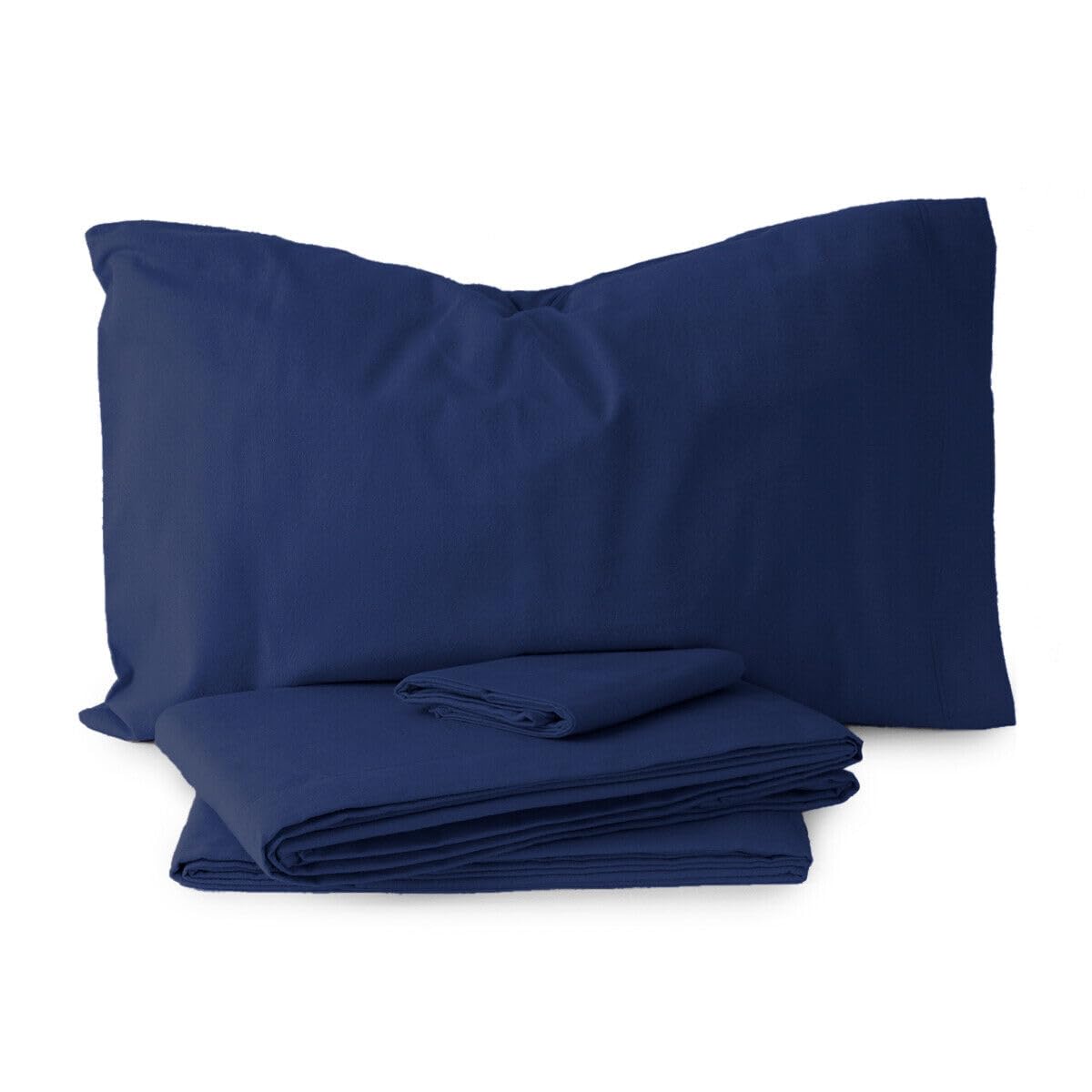 Set di 2 federe 40 x 80 cm – 500 TC 100% cotone super morbide – federe bianche con chiusura lampo
