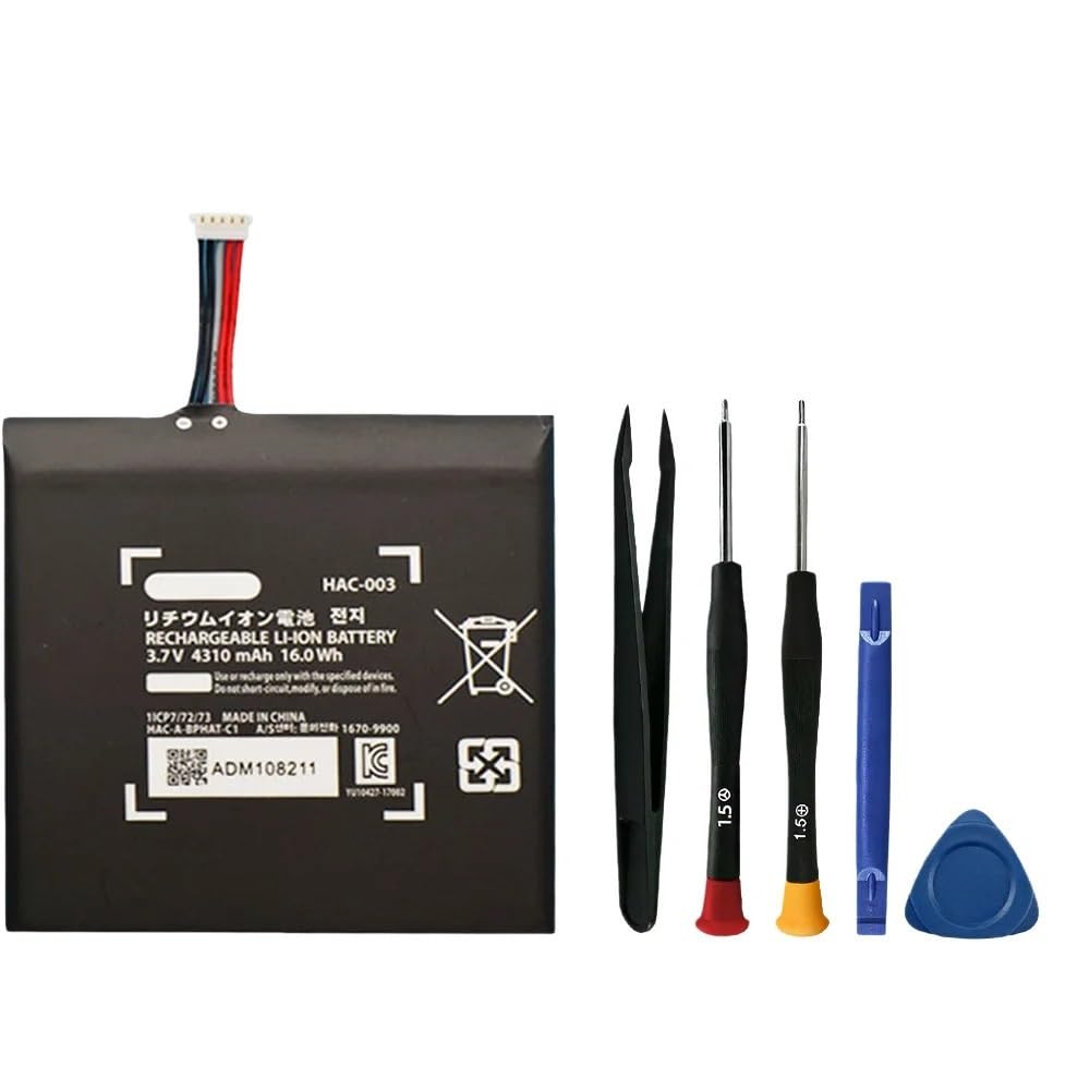 HAC-003 4310mAh Caricabatterie sostitutivo Parte di riparazione batteria 3,7 V HAC003 HAC-001, compatibile con Nintendo, console di gioco(4pcs)