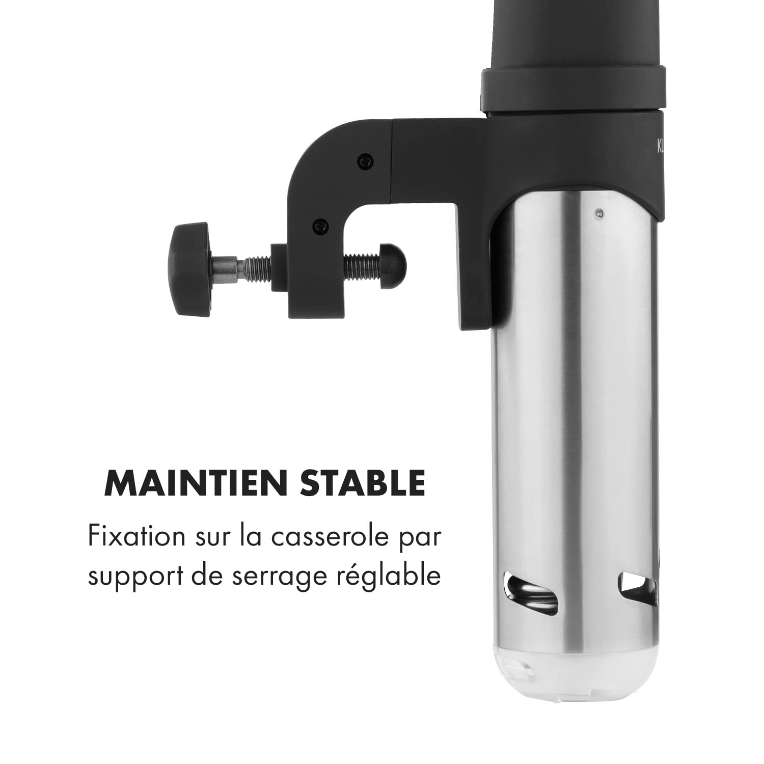 KLARSTEIN Quickstick Smart - Cooker sous vide, circulation 3D, contrôle par appli, écran tactile, températures 20-95 ° C, minuterie, 1200 W, capacité 10 à 15 L, profondeur d'immersion min 11 cm - noir