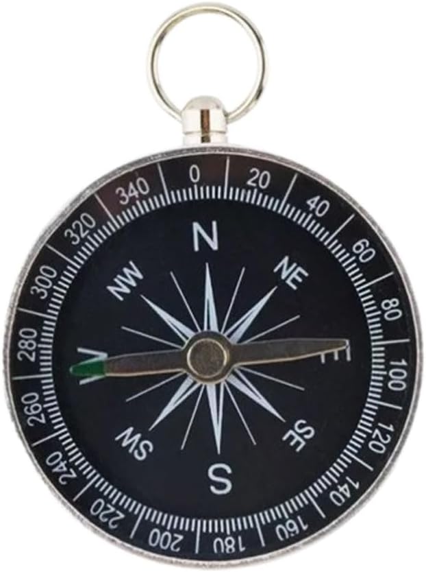 Chaveiro Bússola De Bolso Camping Caça Trilha Mata Pesca 40mm