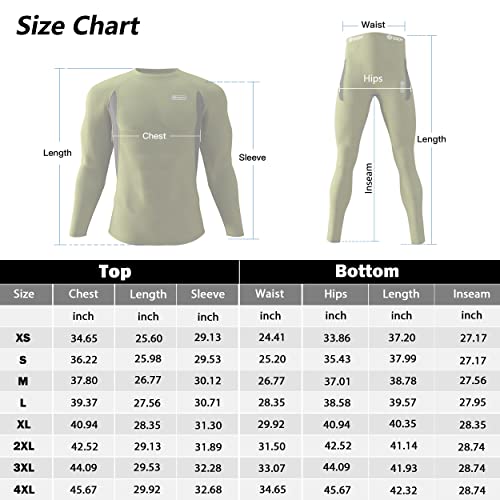 Romision Thermal Underwear For Men, Fleece Base Layer Top & Bottom Set, Insulated Long Johns For Cold Weather Hunting #TOP5