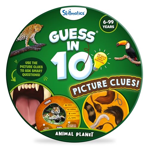 Skillmatics Guess in 10 Animal Picture Clues, Perfect for Boys, Girls, Kids, and Families Who Love,...