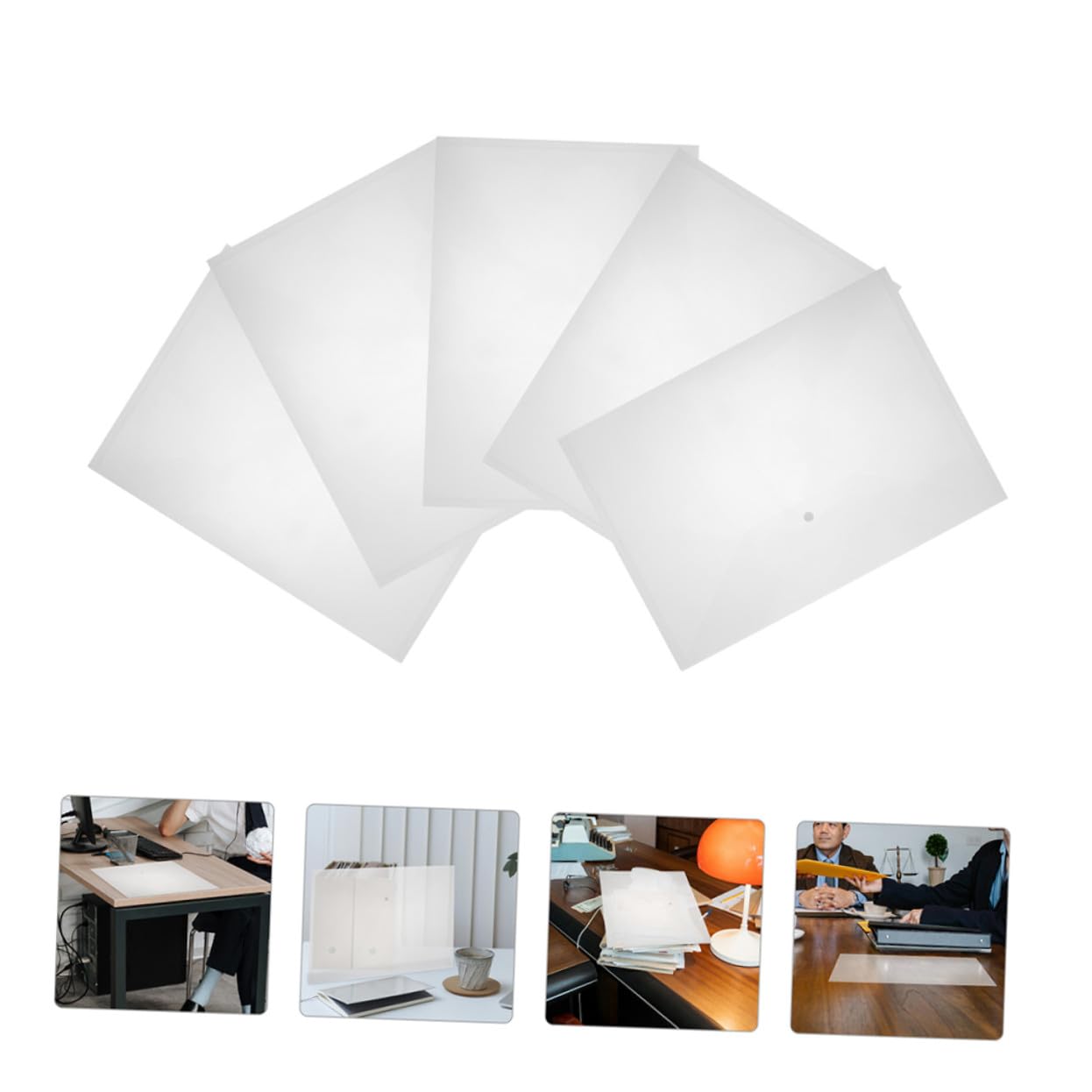 Homoyoyo 20 Pezzi Buste Documenti Trasparenti con Bottone Rinforzato Organizer Spessi per Ufficio Sacchetti Plastica per Archiviazione e Facile Accesso