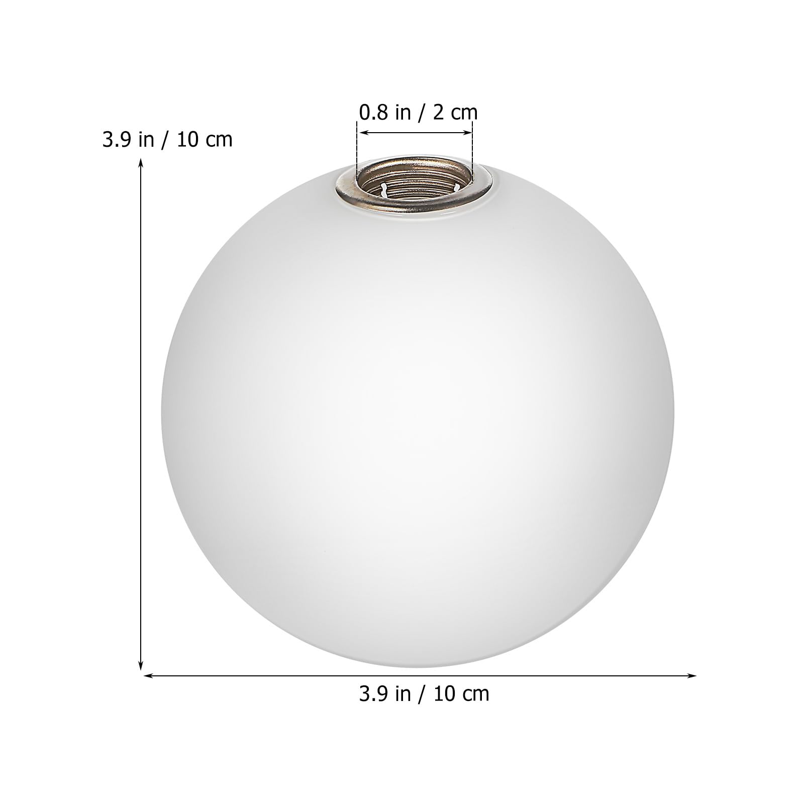 Didiseaon Glass Ball Lampshade Replacement Chic White Glass Globe Shade for Ceiling Lights for Chandeliers Wall Sconces Diameter - Image 3