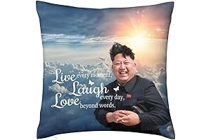 Kim Jong Un Throw Pillow Case Cozy for Bed Couch
