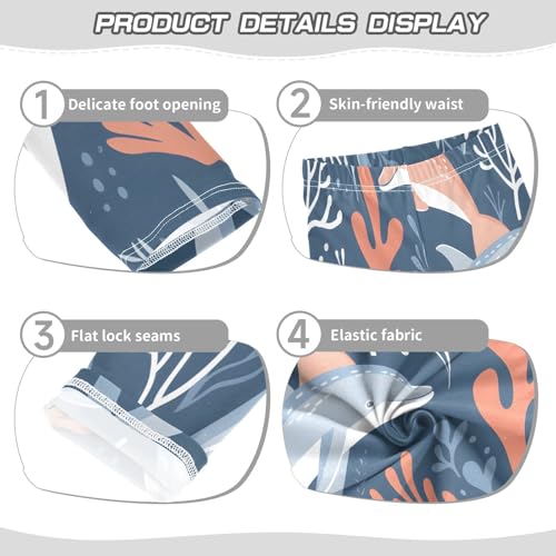 Toddler Girls Leggings Printed Yoga Pants Leggings Dolphin and Coral for Kids3