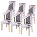 papasgix Coprisedie con Schienale Elasticizzato,Coprisedia per Sala da Pranzo Universale,Rimovibile Lavabile,Moderna Copertura della Sedia per Soggiorno,Cucina,Hotel,Ristorante,6 Pezzi