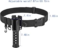 Vista 2 de Soporte para cinturón de caña de pescar, soporte para cinturón de pesca, soporte de caña de pescar, cinturón ajustable para pesca, Negro -, Moderno