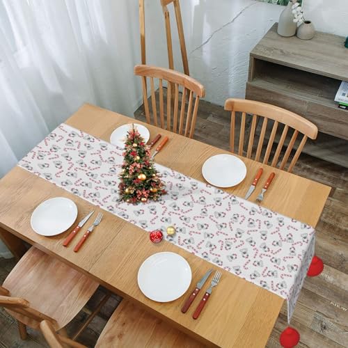 Chemin de table à pompons motif carlin de qualité supérieure pour réception - 8