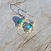 Green Blue Copper Turquoise 925 Sterling Silver Handmade Dangle Earrrings Gift Jewelry For Wife Mom Girlfriend