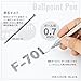 ZEBRA C-BA76-ZA-AZ F-701 Oil-based Ballpoint Pen, 0.7mm, All Metal