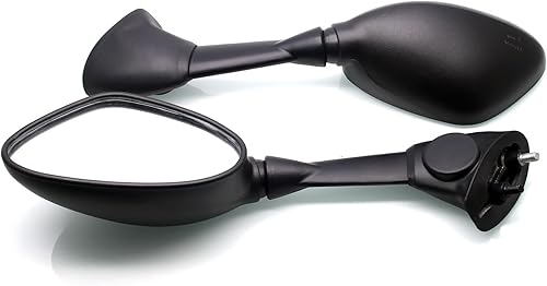 Miniatura 7 de MZS Espejos retrovisores de motocicleta de carreras, accesorios para espejo retrovisor lateral negro compatible con S1000RR 2010-2018 / HP4 2011-2015