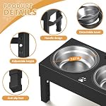 Elevated Dog Bowls Stand Large Breed, Height Adjustable Raised Dog Bowls Holder with 2 Stainless Steel Food Bowls for Small, Medium and Large Canine - Image 5