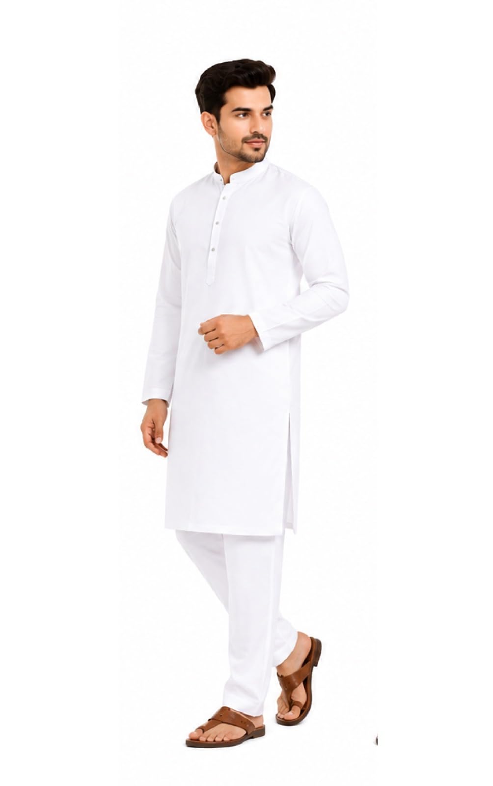 Men Cotton Yellow Kurta Pyjama Set | Regular Fit | Haldi Festive Ethnic Wear | S-XL-picture-43