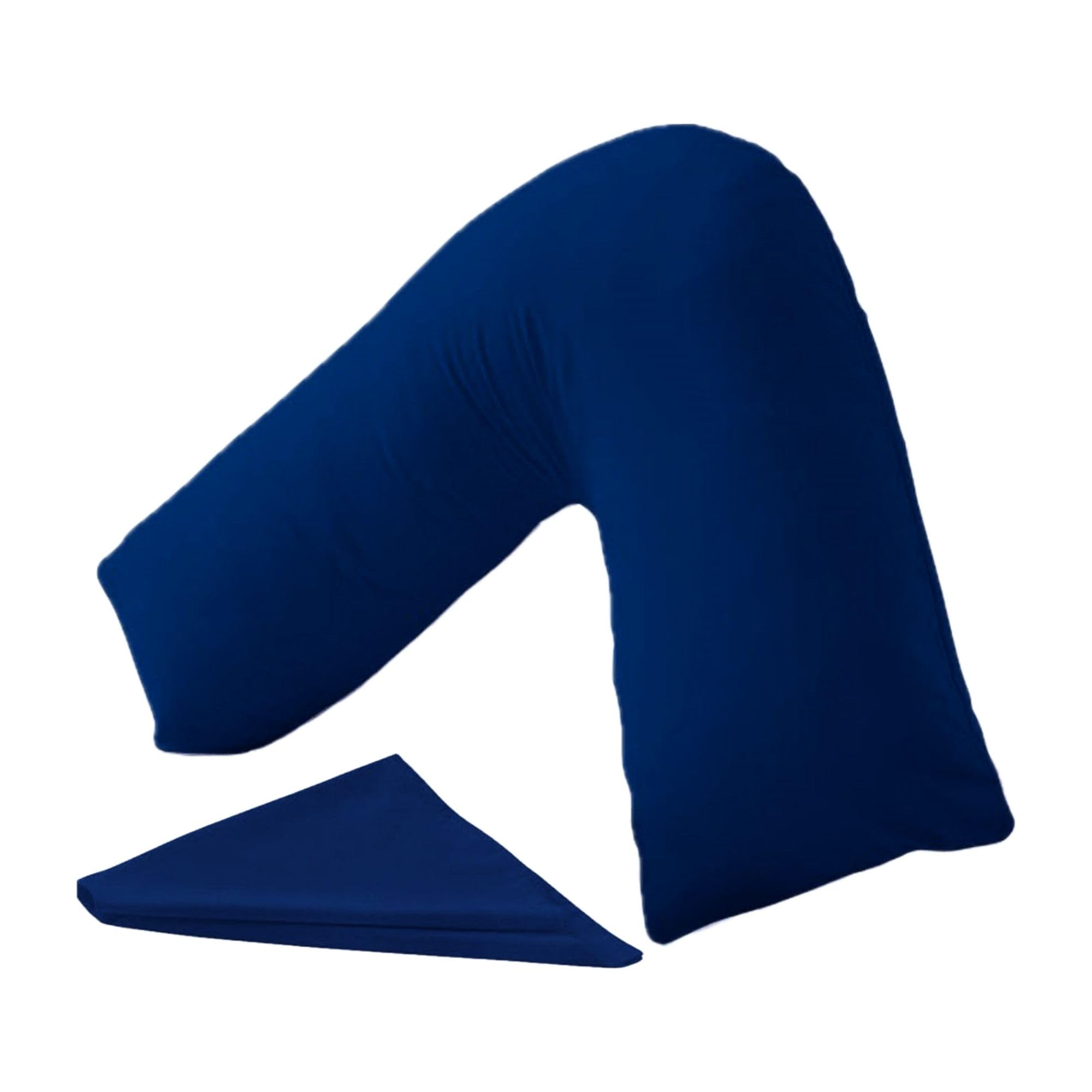 URBAN GROOVE V Shaped Pillowcase Cover Plain Polycotton Back & Neck Support Orthopaedic/Pregnancy/Nursing Pillowcase Cover