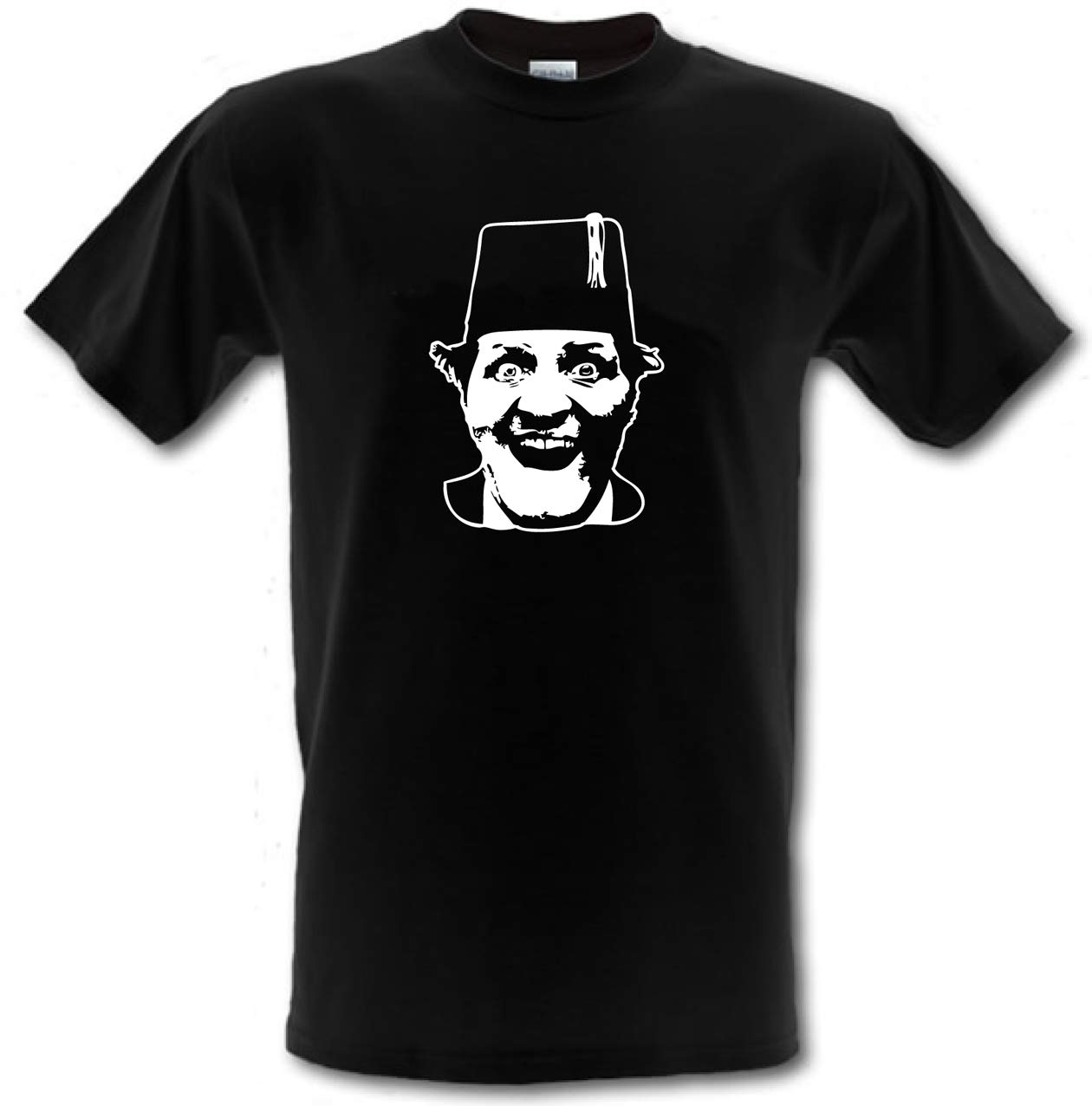 Tommy Cooper Comedy Legend Magician Che Guevara Style Heavy Cotton T-Shirt Black
